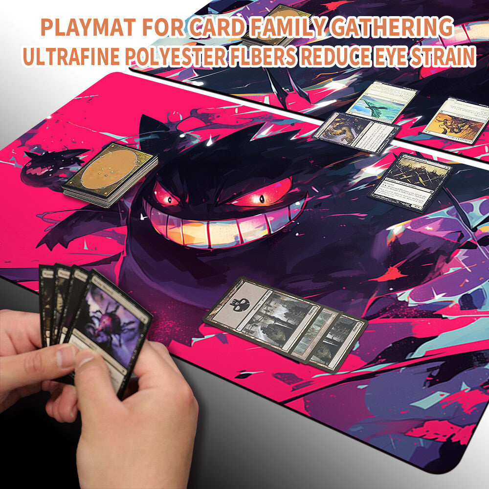New Pokemon Gengar Playmat Stitched Edge with Free Bag | Pokemon TCG Playmat Stitched Edge | 1359085