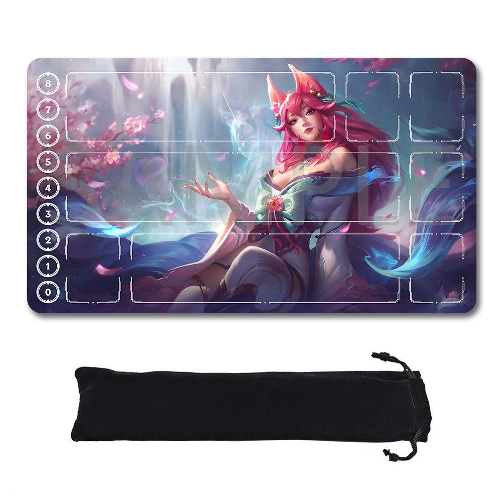 Ahri - League Of Legends Riftbound Playmat 24x14 in + Free Storage Bag