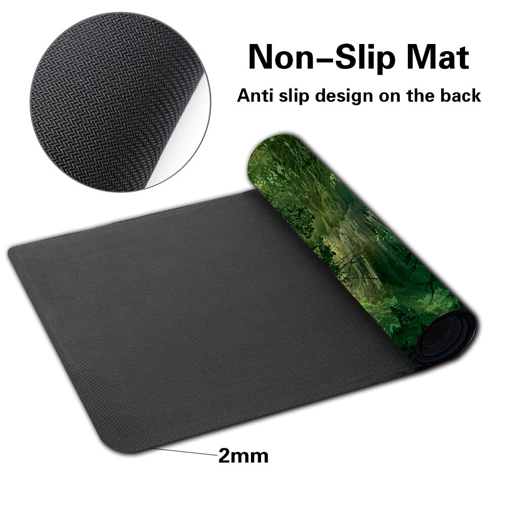 Green-Mana-Forest - Board Game MTG Playmat Games Mousepad Play Mat of TCG Stitched Edge