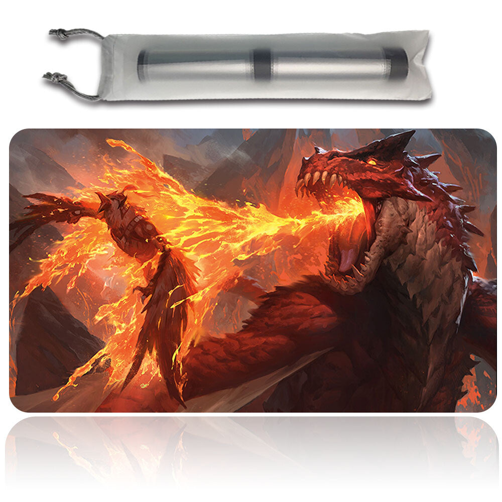 MOLTEN EXHALE - Magic The Gathering MTG Playmat TCG CCG MTG Playmat Stitched Edge