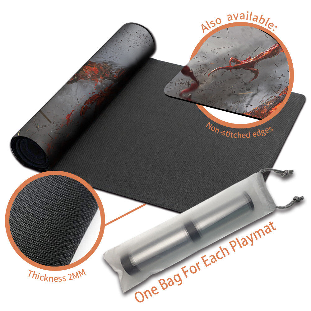 Fury - Magic The Gathering MTG Playmat TCG CCG MTG Playmat Stitched Edge