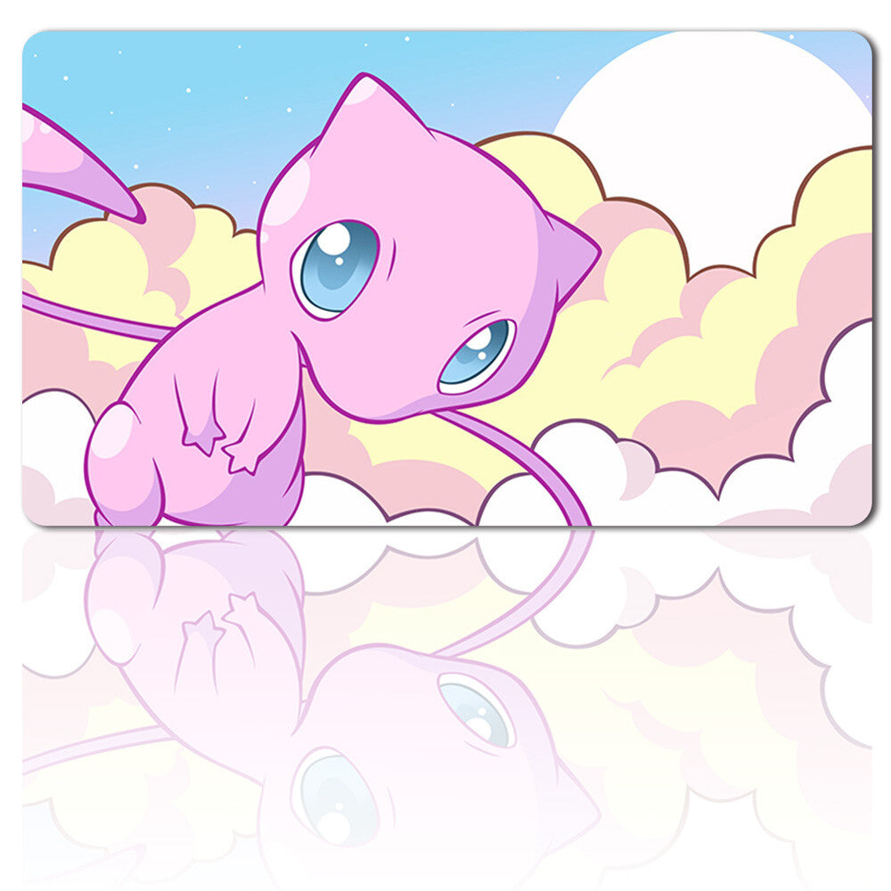 Pocket Monster57 - Board Game Pokemon Mew Playmat Stitched Edge Games Mousepad Play Mat of TCG