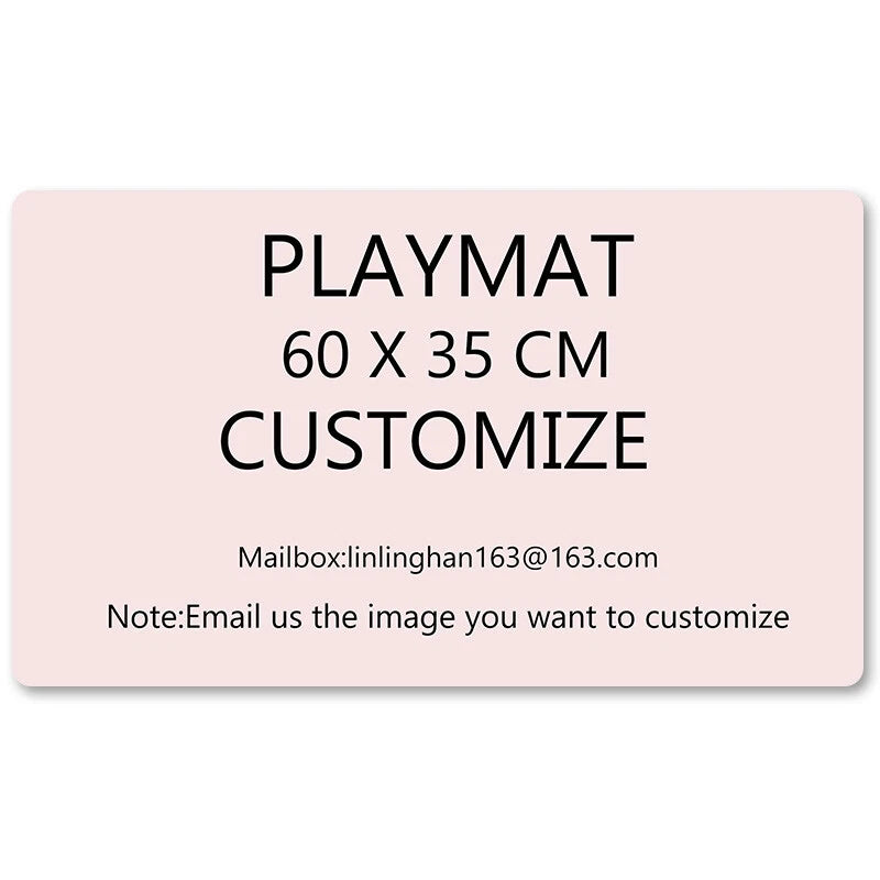 Board Game TCG Playmat Custom Picture With Card Zones Trading Card Game Playmat Stitched Edge