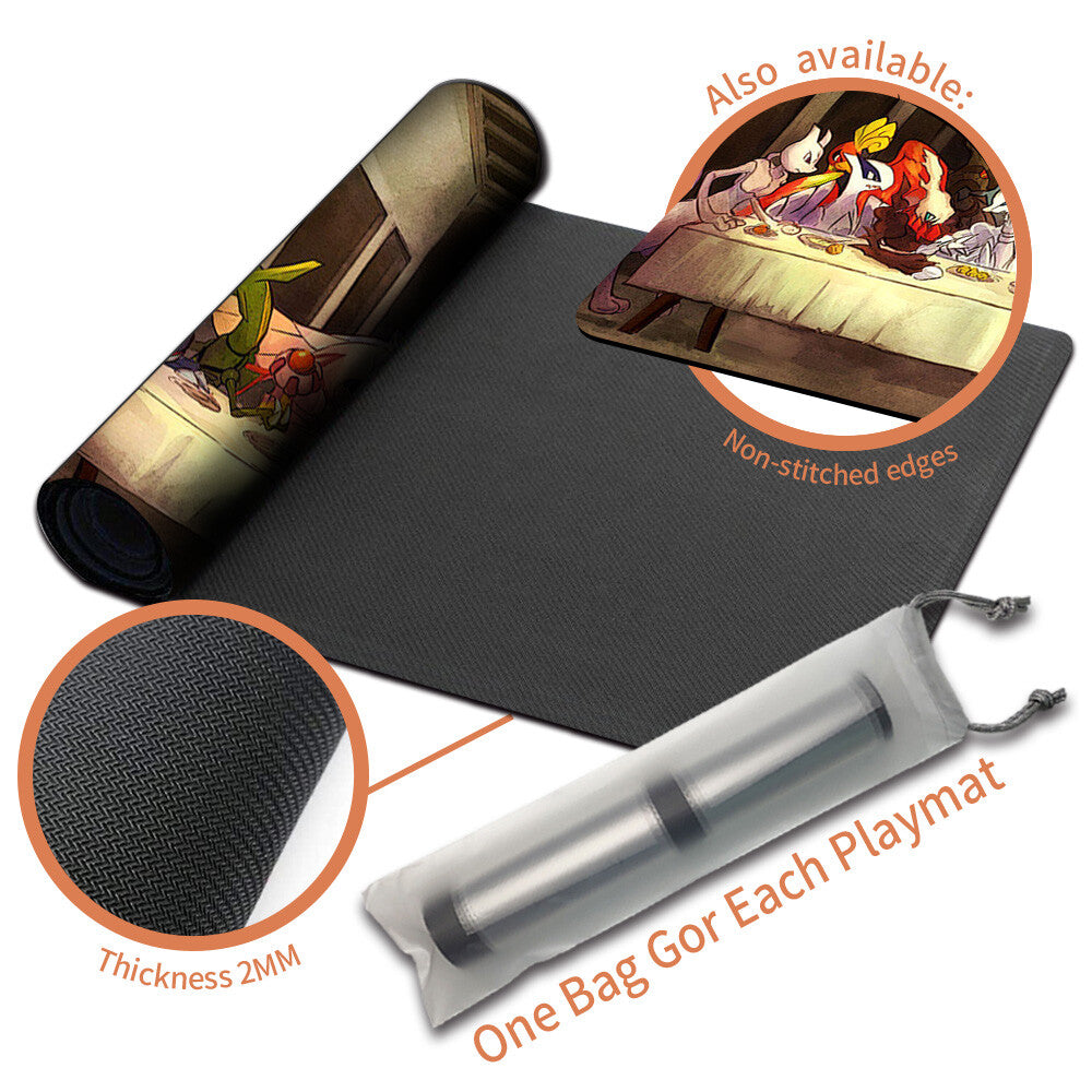 New Pokemon Playmat Stitched Edge with Free Bag | Pokemon TCG Playmat Stitched Edge | 838916