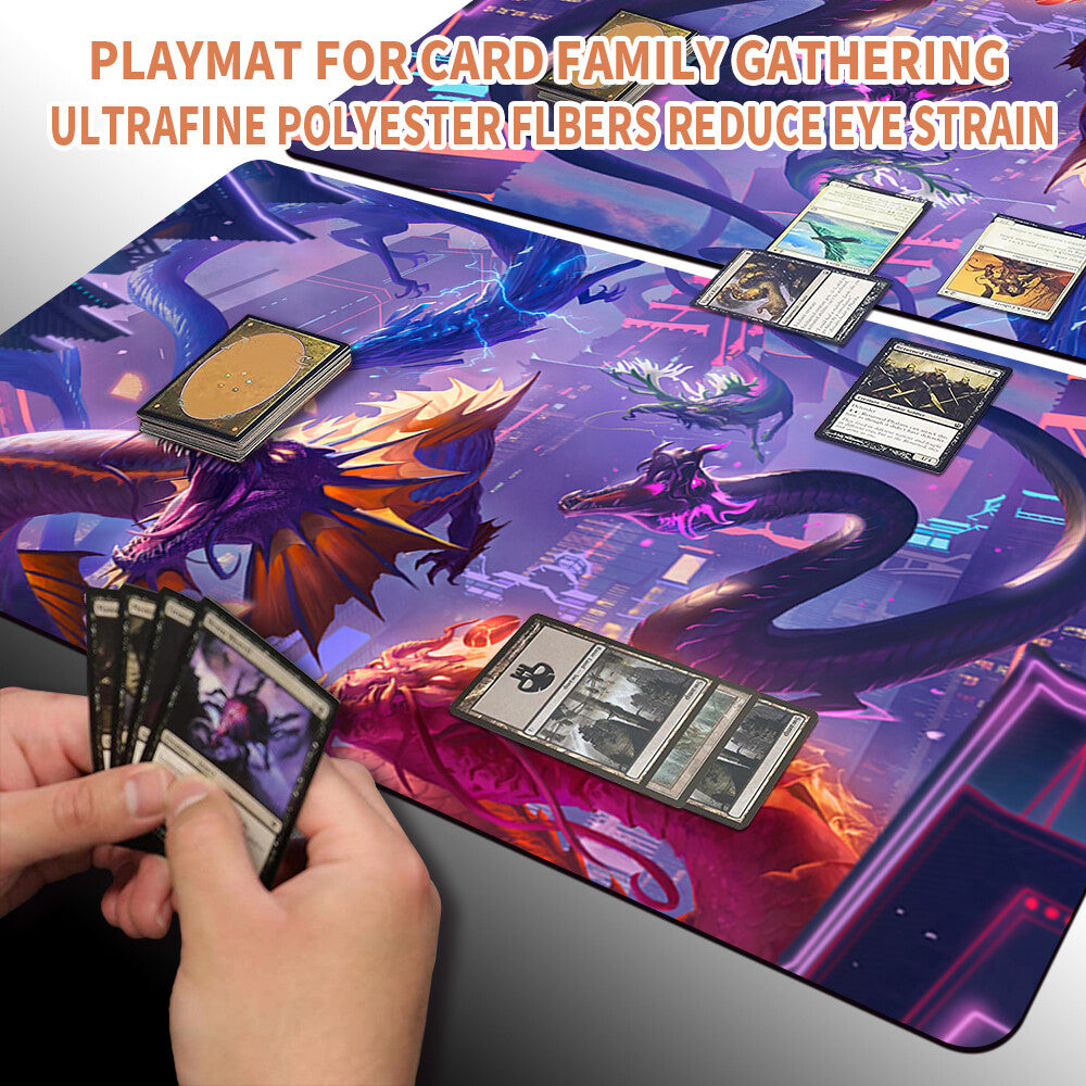 THE FIVE DRAGONS - Magic The Gathering Playmat TCG CCG MTG Playmat Stitched Edge