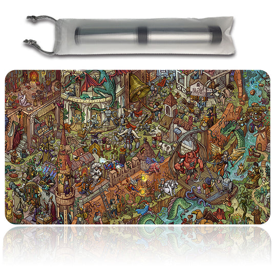 Magic The Gathering Playmat - Board Game MTG Playmat WHERE'S FBLTHP Size 60X35 Stitched Edge