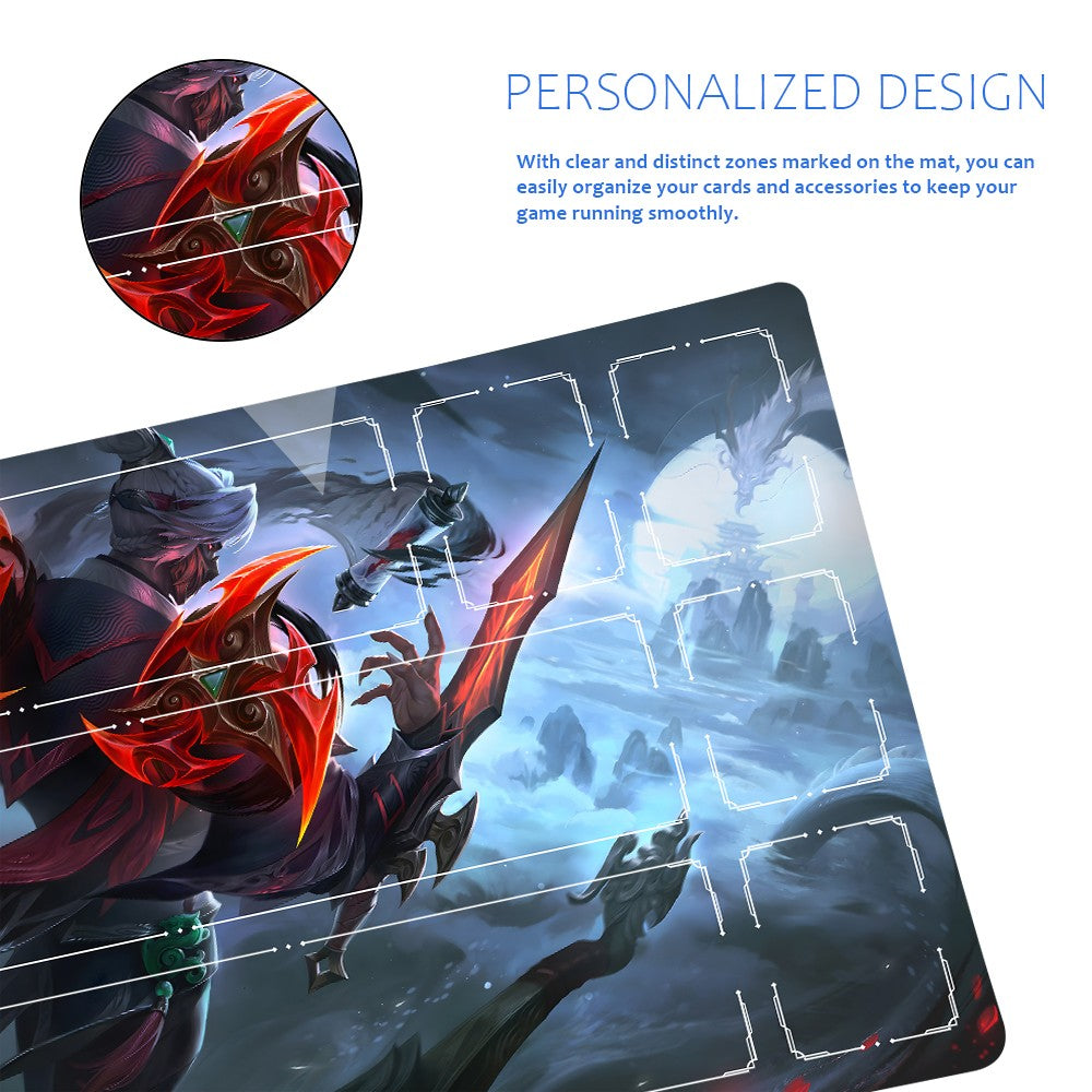 Zed - League Of Legends Riftbound Playmat 24x14 in + Free Storage Bag