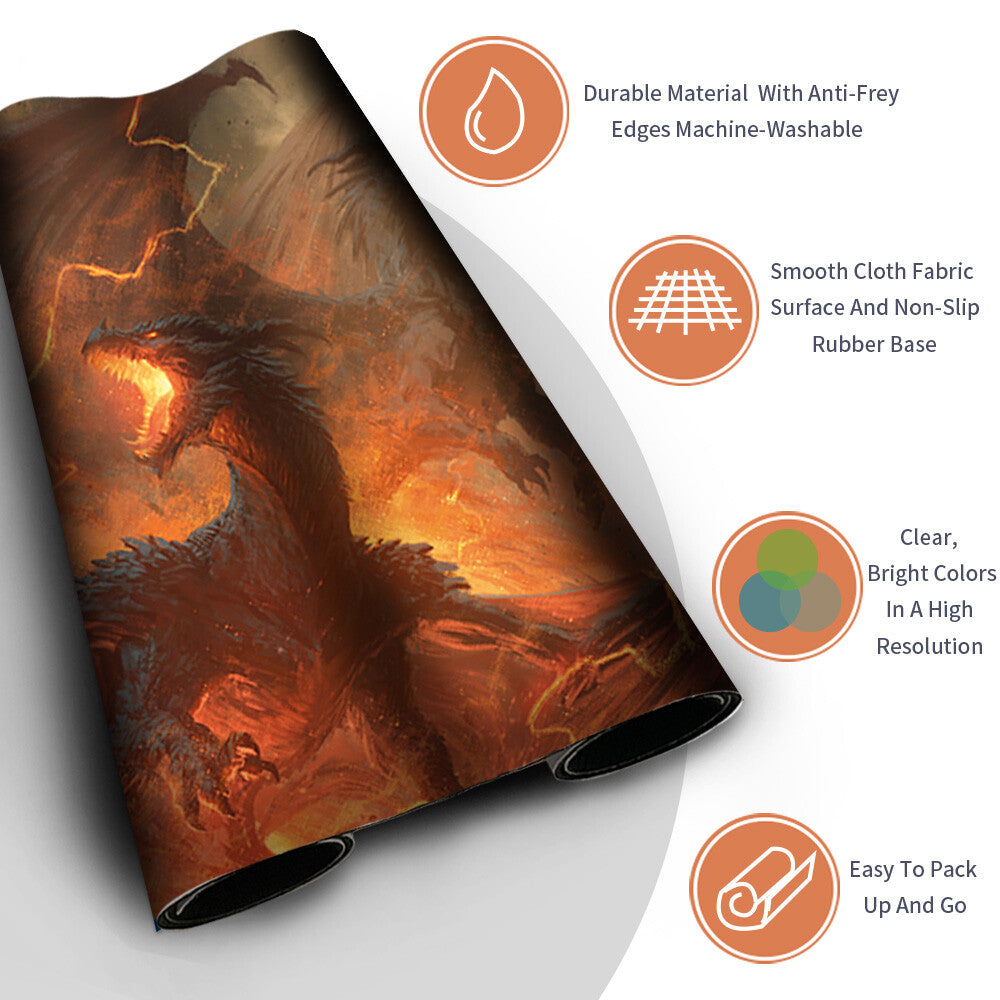 RITE OF THE DRAGONCALLER - Magic The Gathering MTG Playmat TCG CCG MTG Playmat Stitched Edge