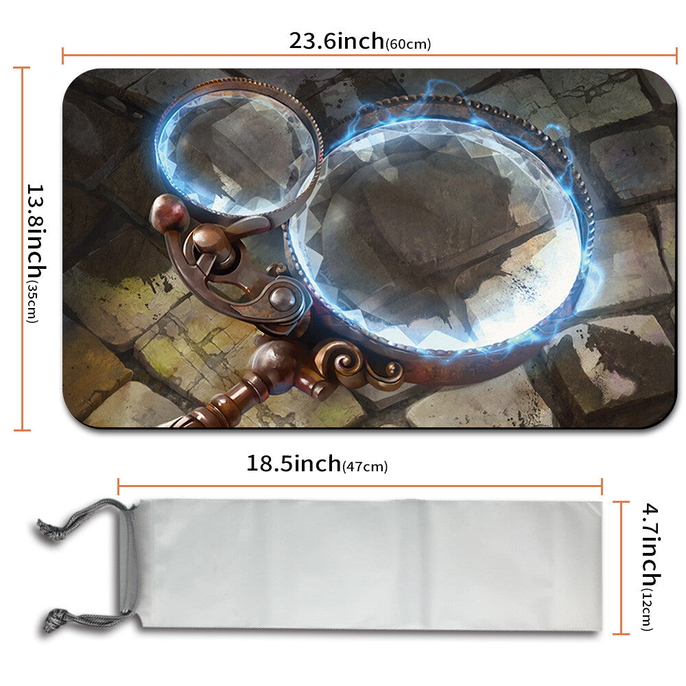 MAGNIFYING GLASS - Magic The Gathering MTG Playmat TCG CCG MTG Playmat Stitched Edge