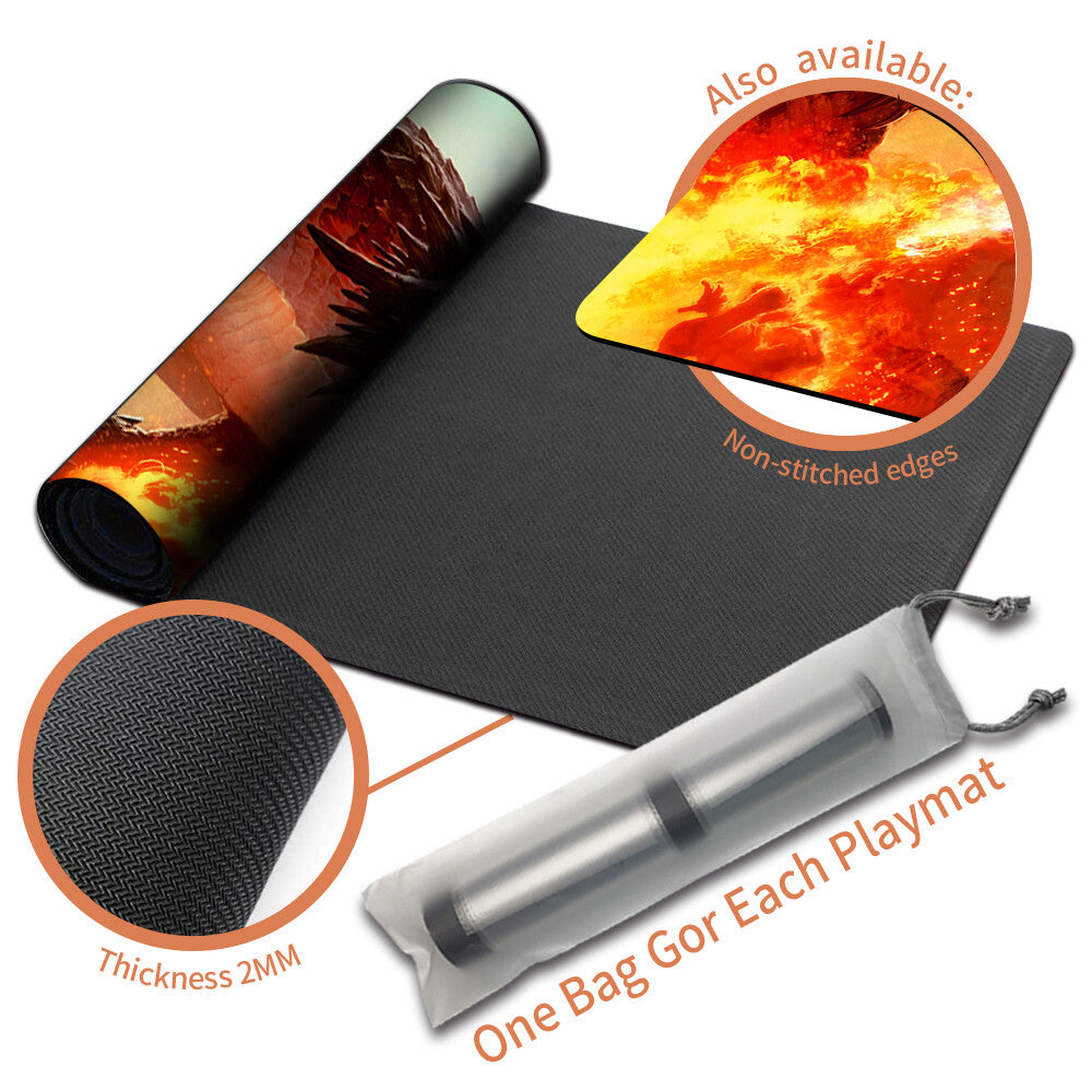 Ancient Hellkite - Magic The Gathering MTG Playmat TCG CCG MTG Playmat Stitched Edge