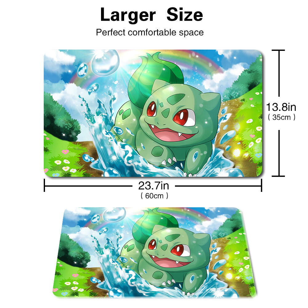 370603 - Board Game Pokemon Bulbasaur Playmat Stitched Edge Games Mousepad Play Mat of TCG