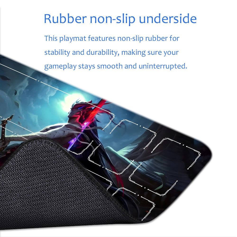 Yone - League Of Legends Riftbound Playmat 24x14 in + Free Storage Bag