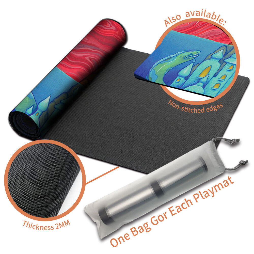 THE ASTROLOGY LANDS AQUARIUS -Board Game MTG Playmat Playmat of MTG TCG CCG Stitched Edge