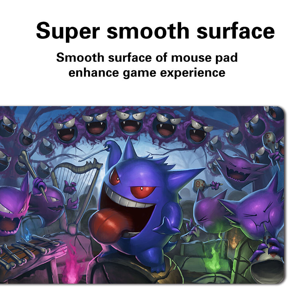 312899 - Board Game Pokemon Gengar Playmat Stitched Edge Games Mousepad Play Mat of TCG