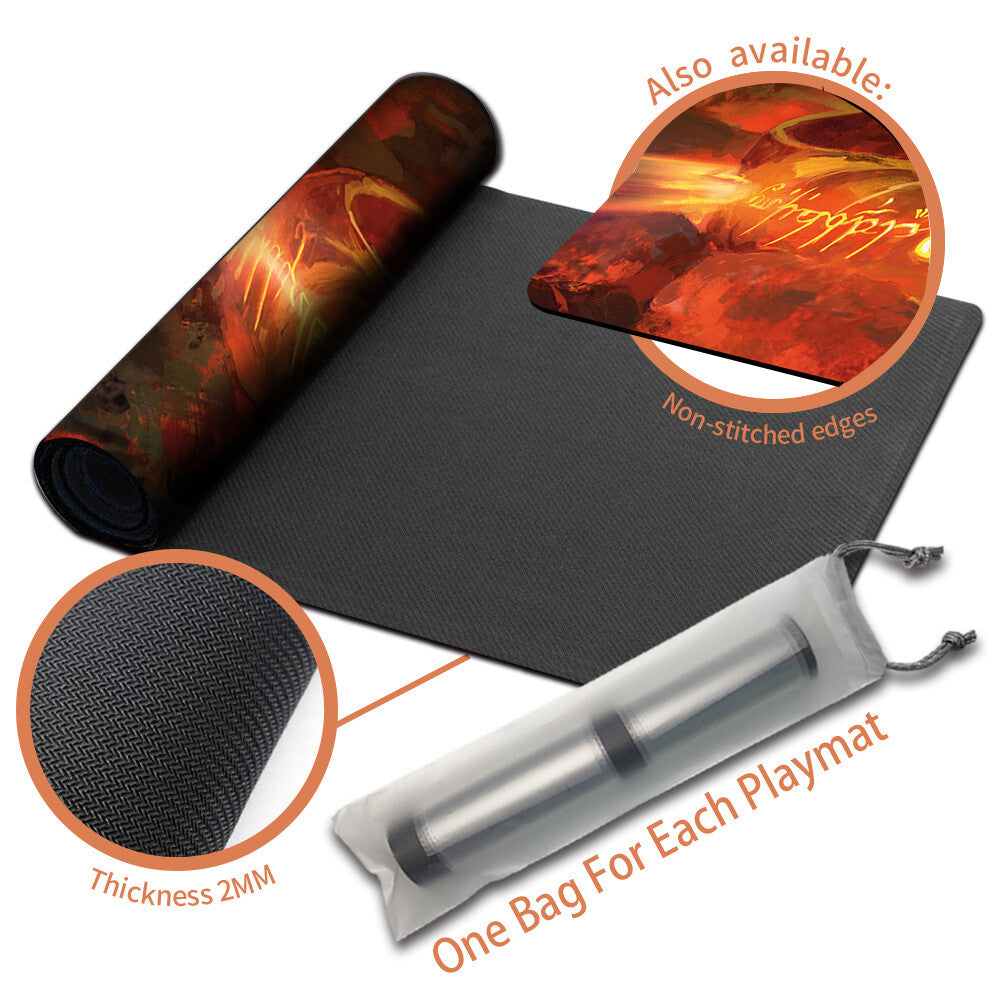 FIERY INSCRIPTION - Magic The Gathering MTG Playmat TCG CCG MTG Playmat Stitched Edge