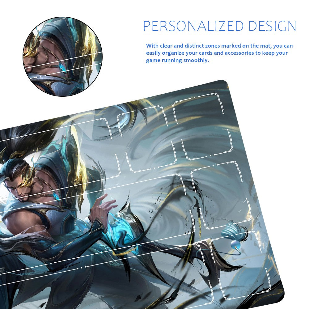 Yasuo - League Of Legends Riftbound Playmat 24x14 in + Free Storage Bag