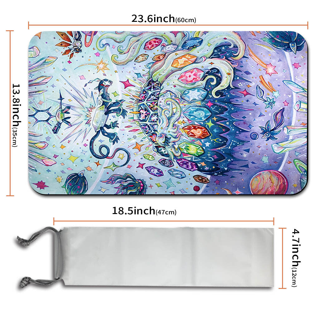 New Pokemon Terapagos Playmat Stitched Edge with Free Bag | Pokemon Playmat Stitched Edge With Zones |754813