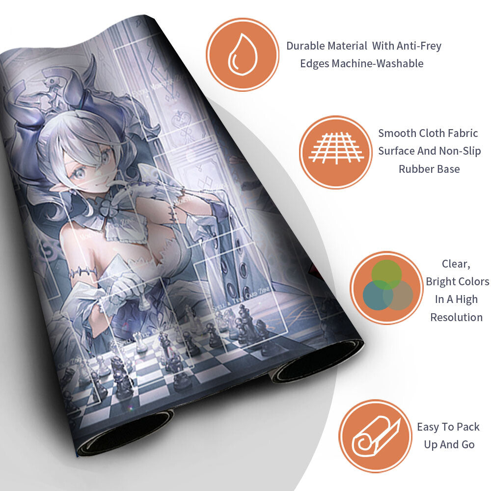 Yugioh Playmat Stitched Edge With Card Zones Yugioh Mouse pad Playmat Stitched Edge of Yugioh TCG | 3697996