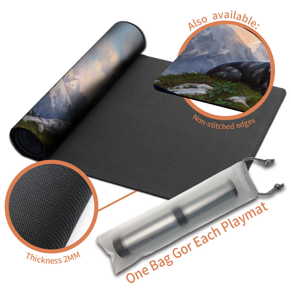 RIN AND SERI, INSEPARABLE -Magic The Gathering Playmat MTG CCG TCG Playmat Stitched Edge