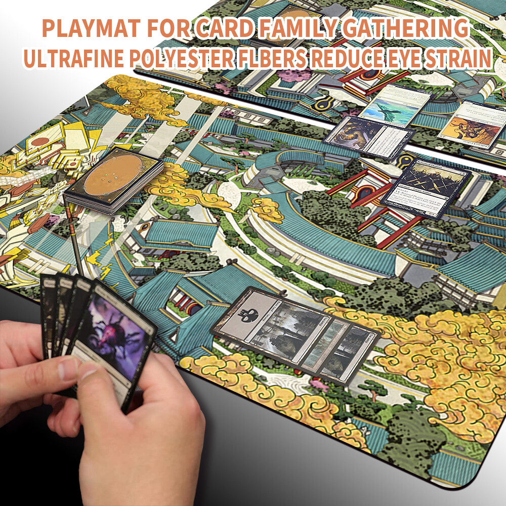 UKIYO-E PLAINS -Board Game MTG Playmat Mouse Pad Playmat of MTG TCG CCG Stitched Edge