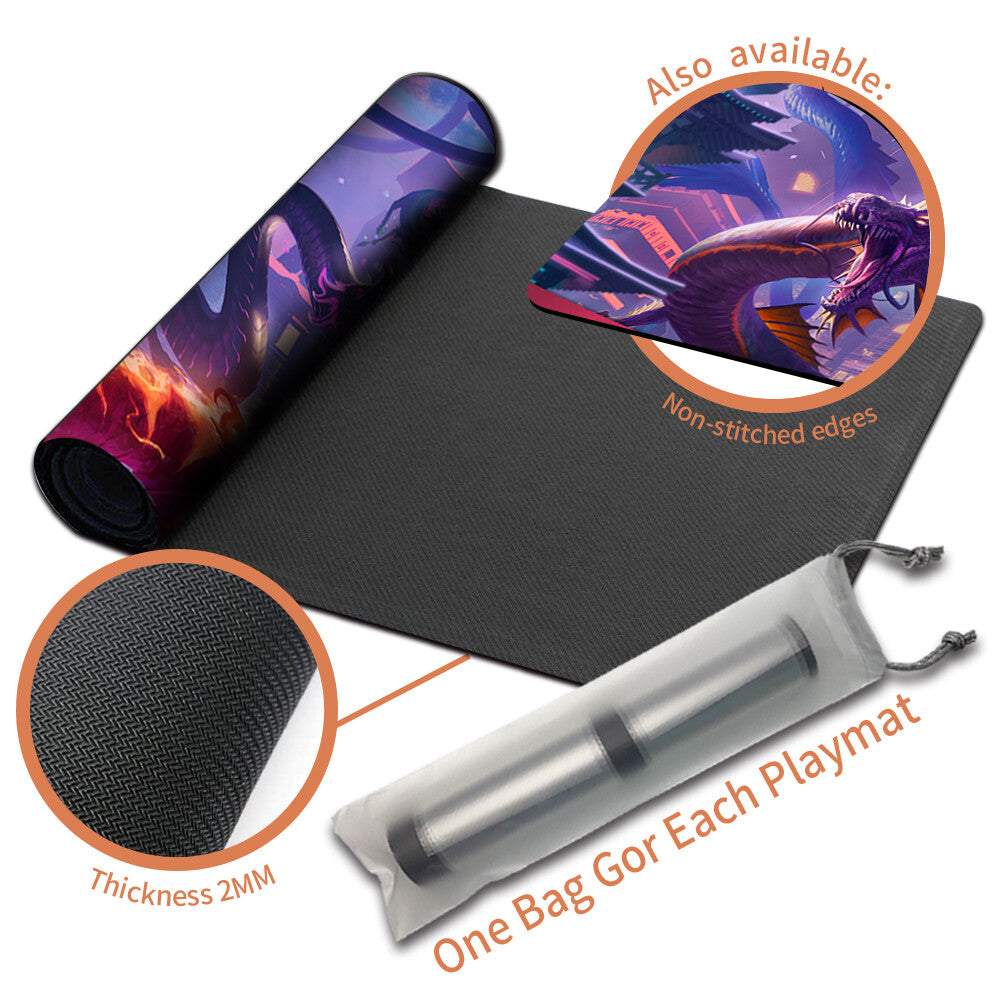 THE FIVE DRAGONS -Board Game MTG Playmat Mouse Pad Playmat of MTG CCG TCG Stitched Edge