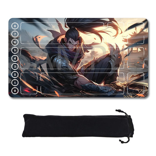 Yasuo - League Of Legends Riftbound Playmat 24x14 in + Free Storage Bag