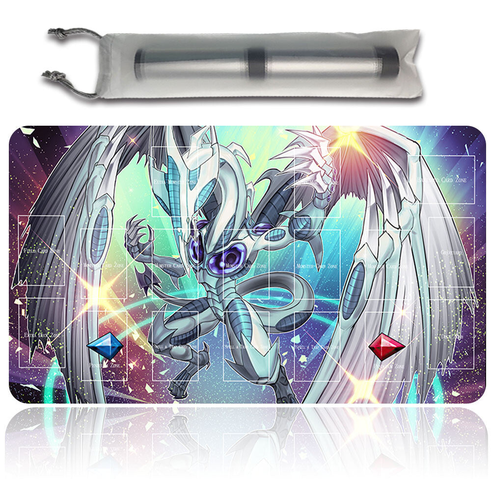 Yugioh Playmat Stitched Edge With Card Zones Yugioh Mouse pad Playmat Stitched Edge of Yugioh TCG | 2427909