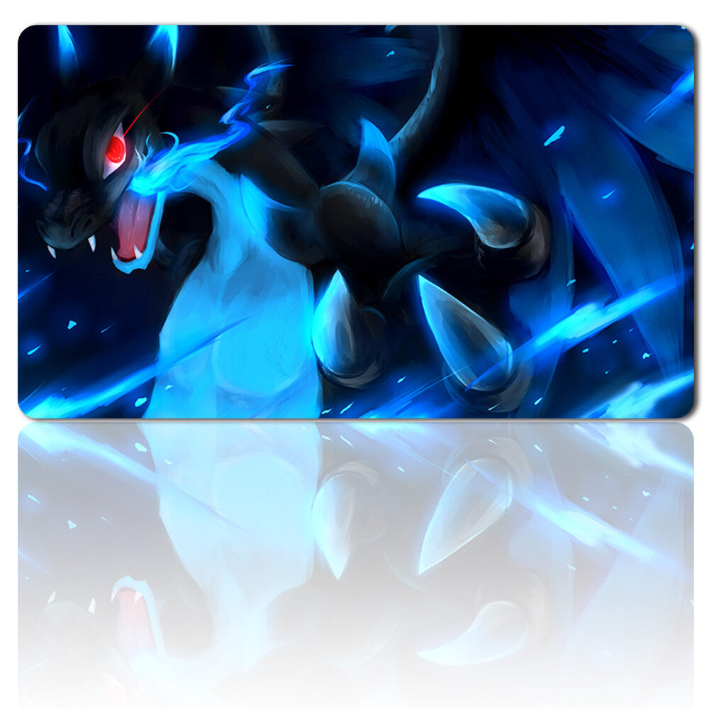973234 -Board Game Pokemon Mega Charizard Playmat Stitched Edge Games Mousepad Play Mat of TCG