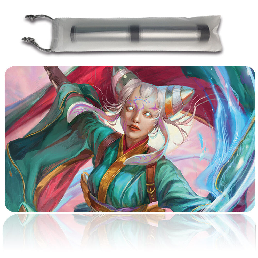 TAMIYO, SEASONED SCHOLAR - Magic The Gathering MTG Playmat TCG CCG MTG Playmat Stitched Edge