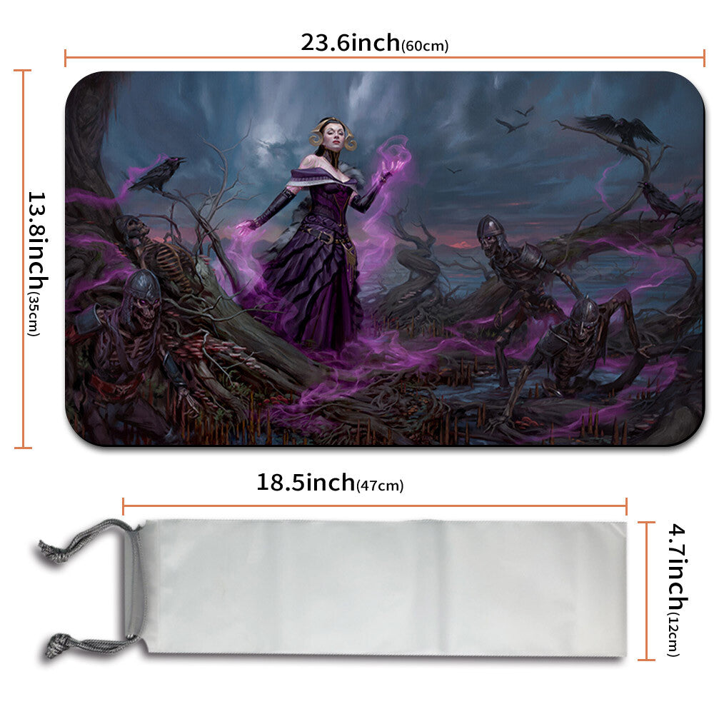 Liliana, Death Mage - Magic The Gathering MTG Playmat TCG CCG MTG Playmat Stitched Edge