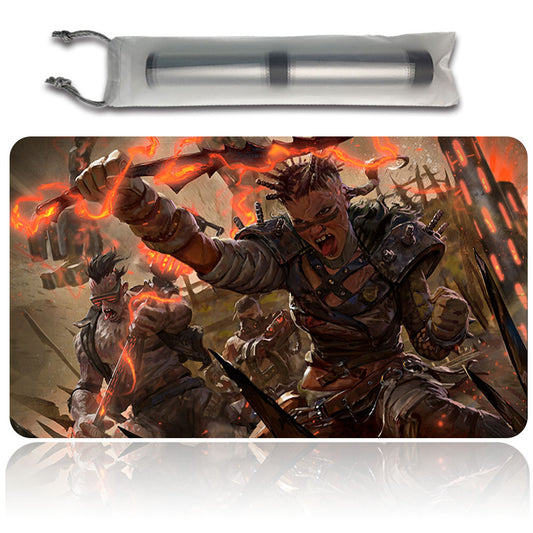 Far Fortune, End Boss - Magic The Gathering MTG Playmat TCG CCG MTG Playmat Stitched Edge