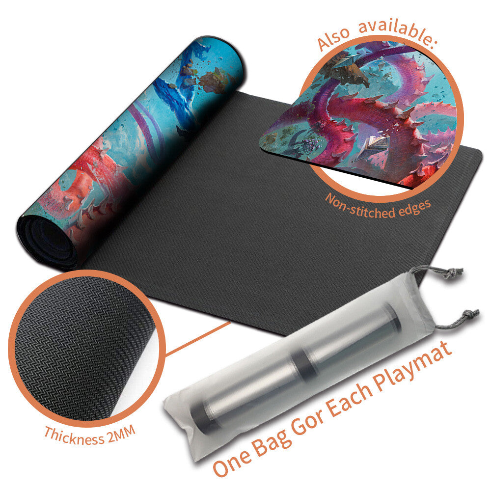 CALAMITY OF THE TITANS - Magic The Gathering MTG Playmat TCG CCG MTG Playmat Stitched Edge