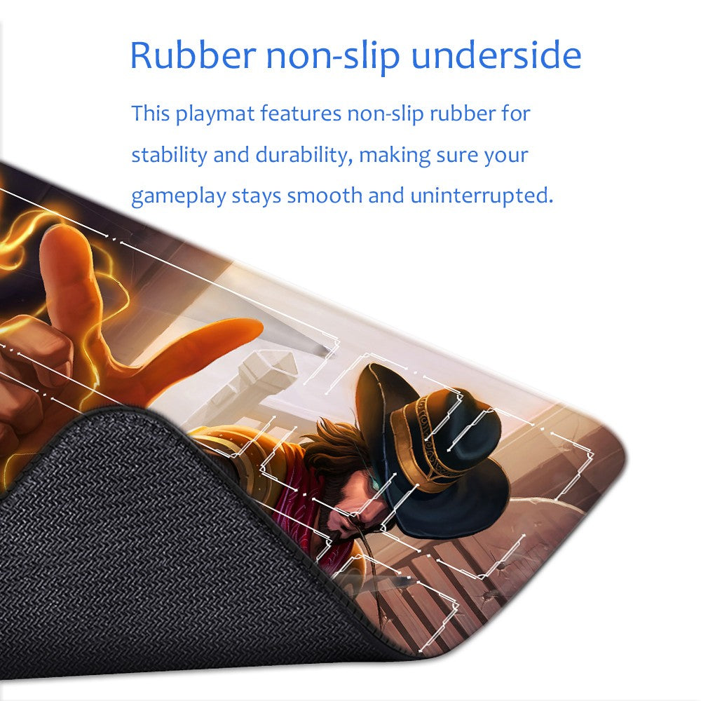 Twisted Fate - League Of Legends Riftbound Playmat 24x14 in + Free Storage Bag