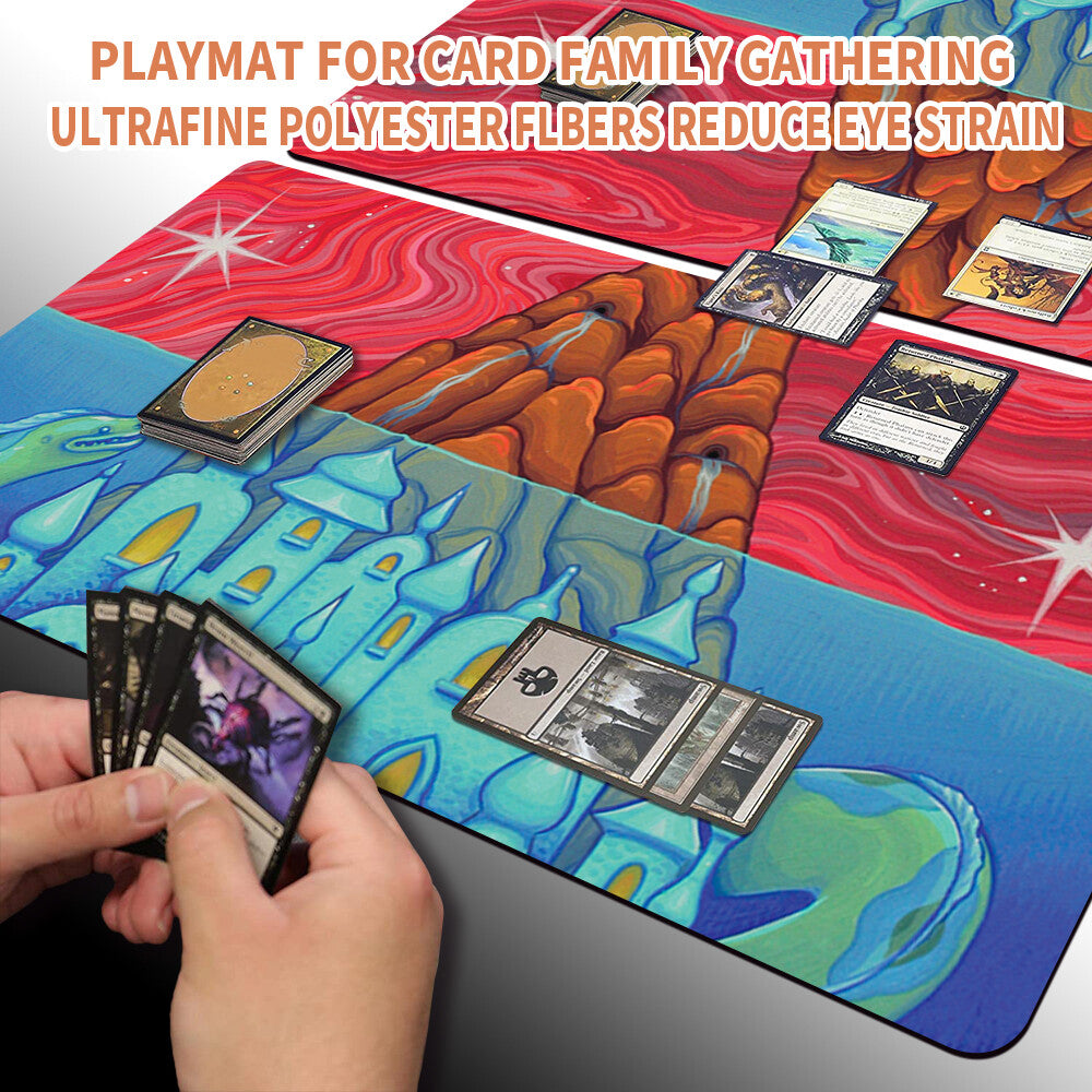 THE ASTROLOGY LANDS AQUARIUS -Board Game MTG Playmat Playmat of MTG TCG CCG Stitched Edge