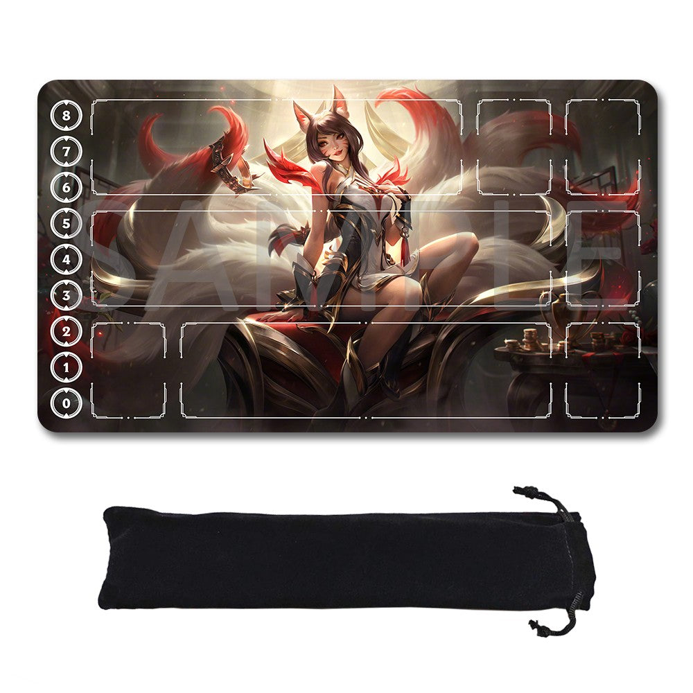 Ahri - League Of Legends Riftbound Playmat 24x14 in + Free Storage Bag
