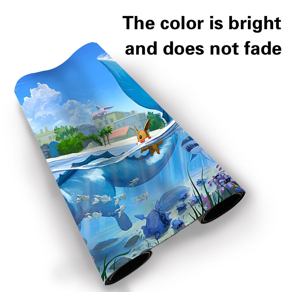 904248 - Board Game Pokemon Vaporeon Playmat Stitched Edge Games Mousepad Play Mat of TCG