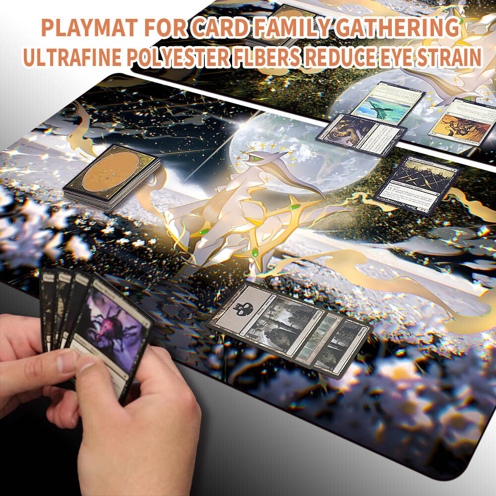 New Pokemon Arceus Playmat Stitched Edge with Free Bag | Pokemon Playmat Stitched Edge With Zones | 386922