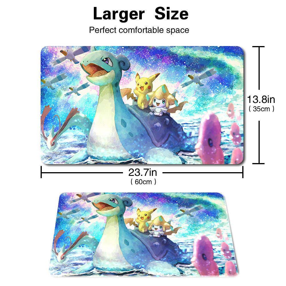 378845 - Board Game Pokemon Lapras Playmat Stitched Edge Games Mousepad Play Mat of TCG