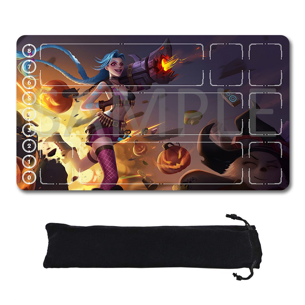 Jinx - League Of Legends Riftbound Playmat 24x14 in + Free Storage Bag
