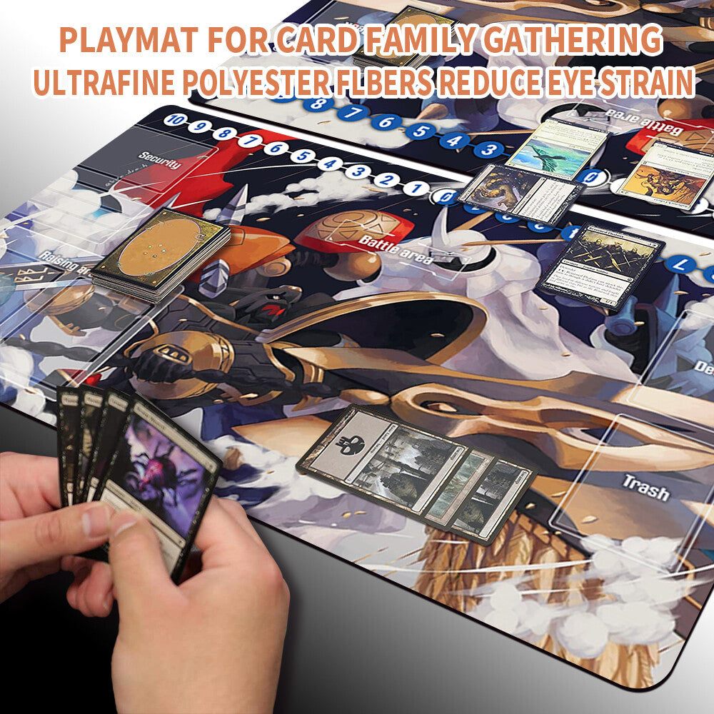 Board Game Digimon Playmat With Card Zones Magic The Gathering Playmat Stitched Edge