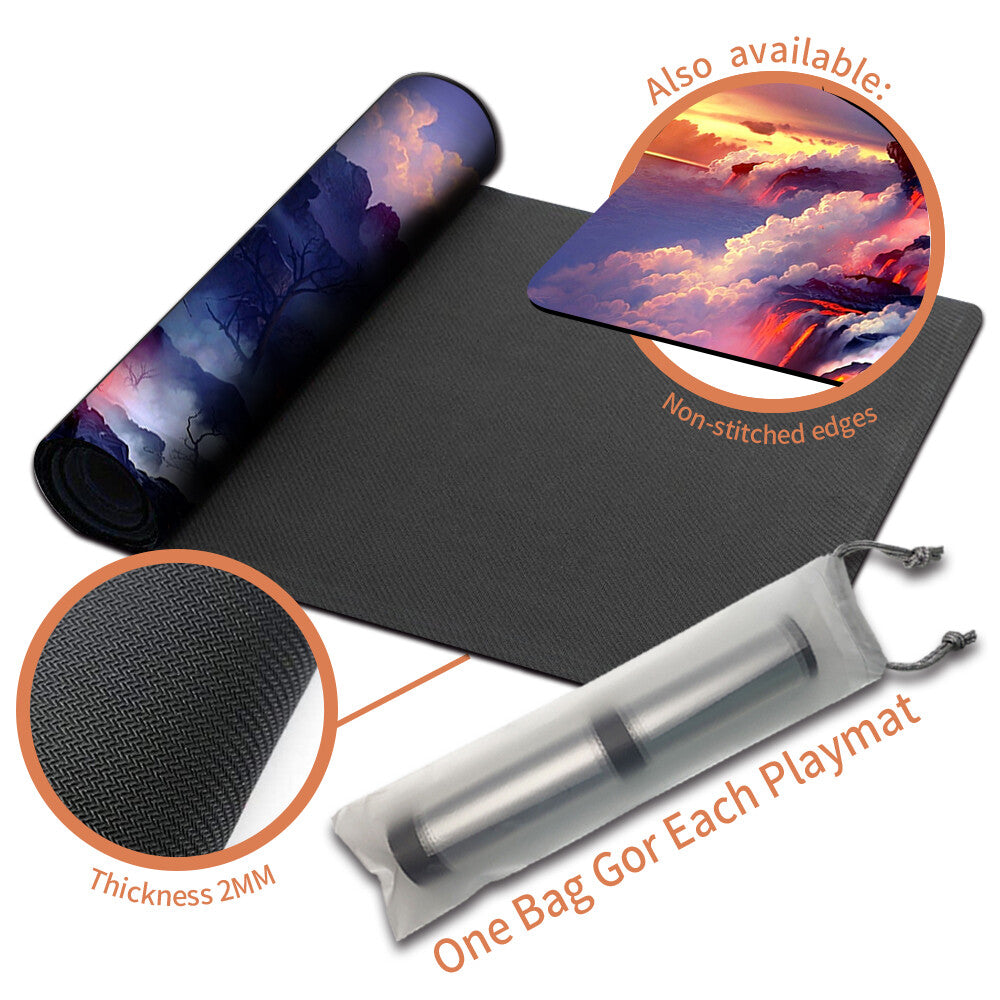 Pink tree - Board Game MTG Playmat Magic The Gathering Playmat Size 60X35CM Stitched Edge