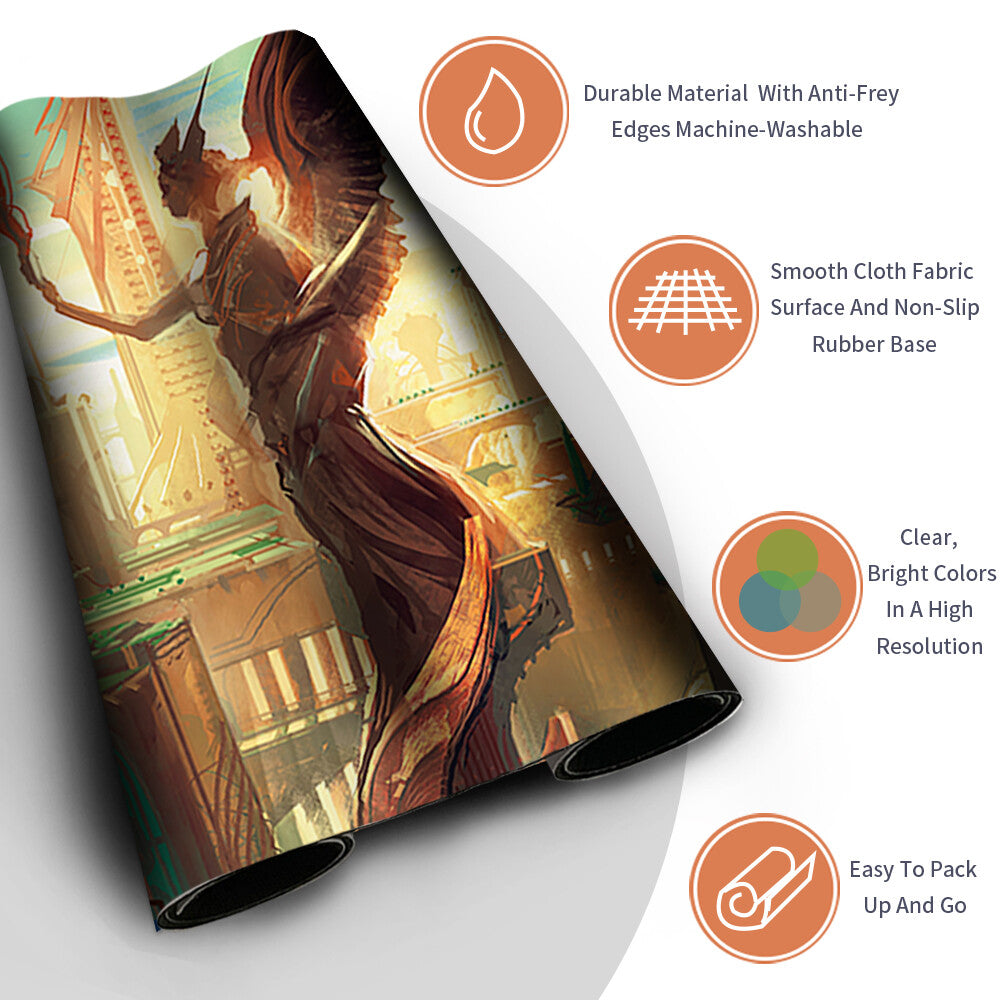 METROPOLIS FOREST -Board Game MTG Playmat Mouse pad Playmat of MTG TCG CCG Stitched Edge