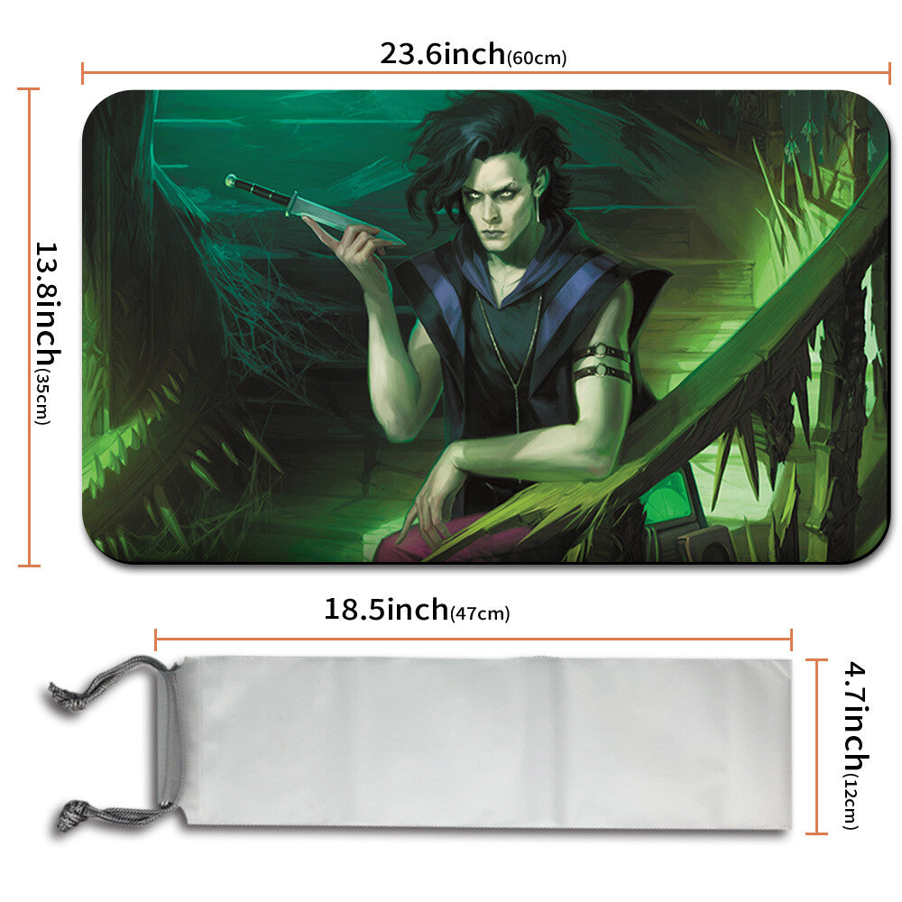 WINTER, MISANTHROPIC GUIDE - Magic The Gathering MTG Playmat TCG CCG MTG Playmat Stitched Edge