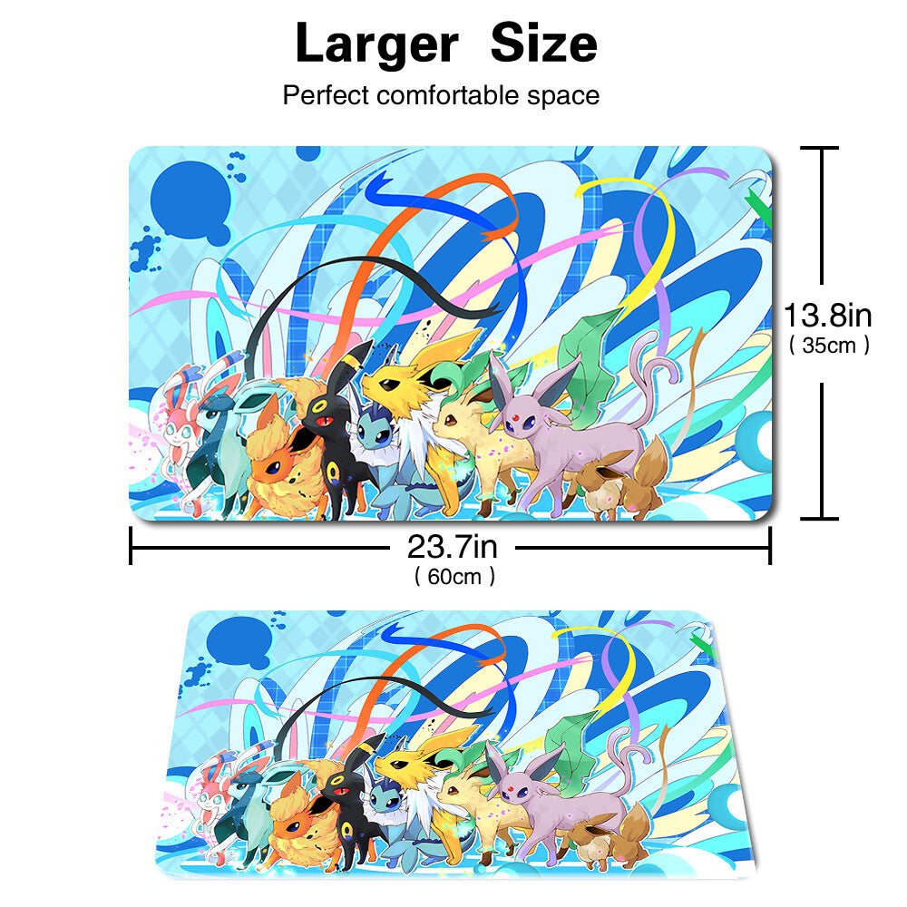763644 - Board Game Pokemon Eevee Playmat Stitched Edge Games Mousepad Play Mat of TCG