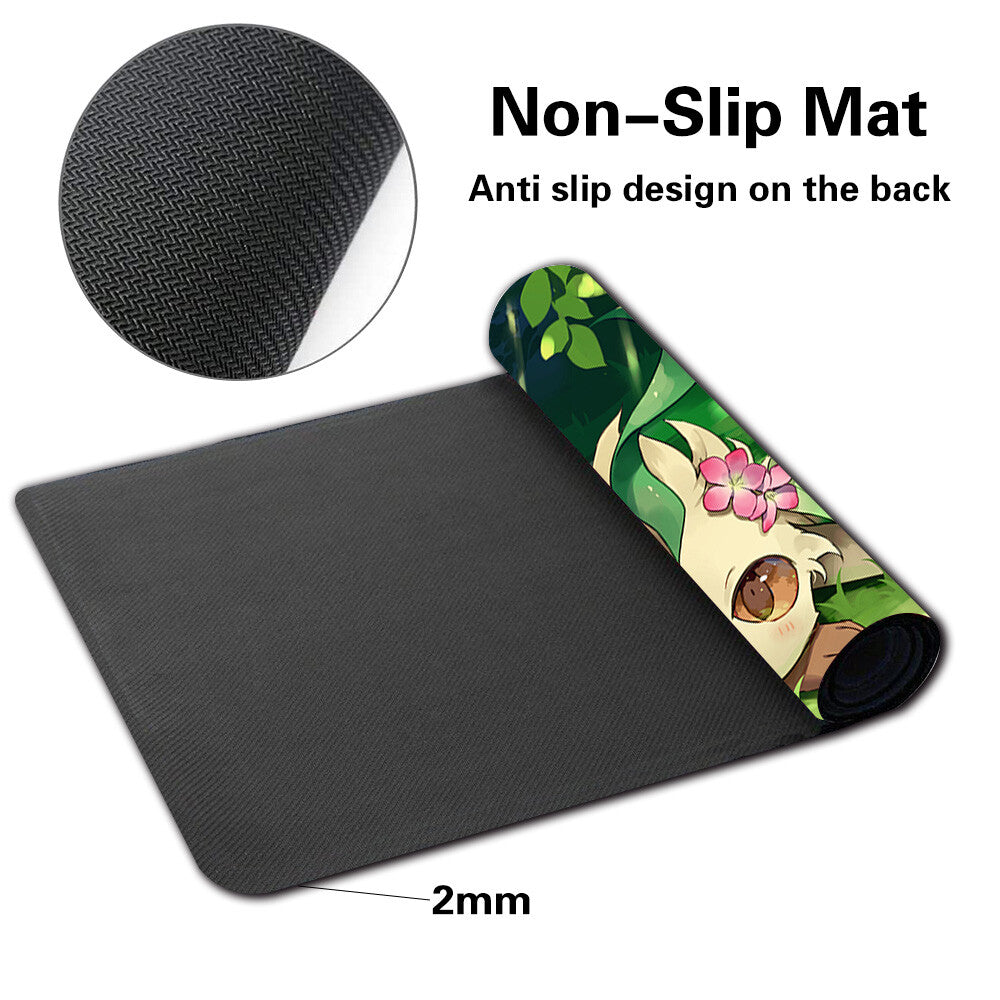 789985 - Board Game Pokemon Leafeon Playmat Stitched Edge Games Mousepad Play Mat of TCG