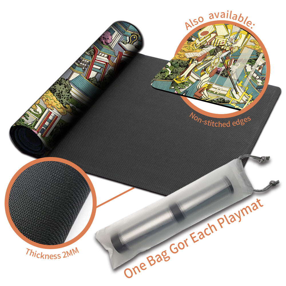 UKIYO-E PLAINS -Board Game MTG Playmat Mouse Pad Playmat of MTG TCG CCG Stitched Edge