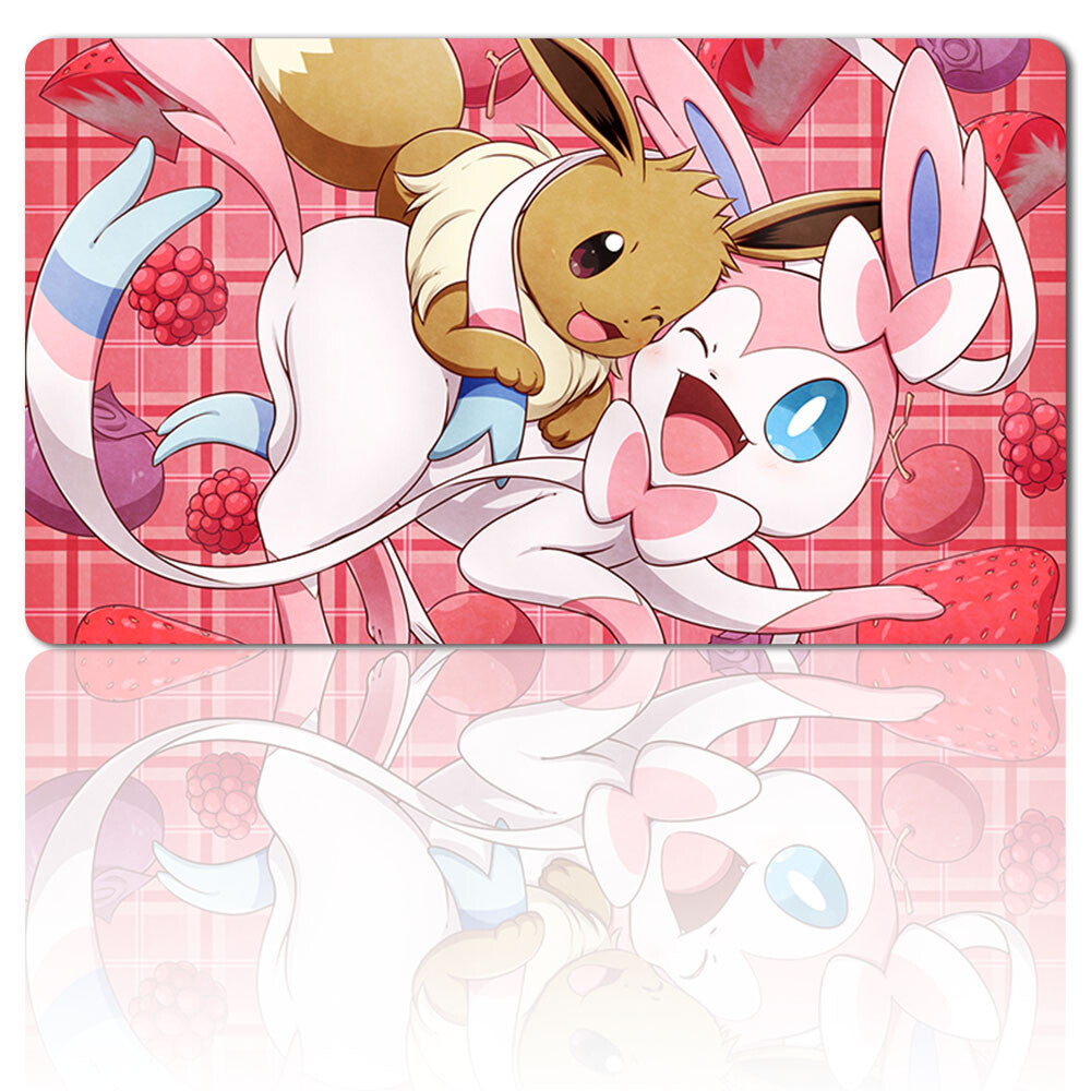 543302 - Board Game Pokemon Eevee Playmat Stitched Edge Games Mousepad Play Mat of TCG