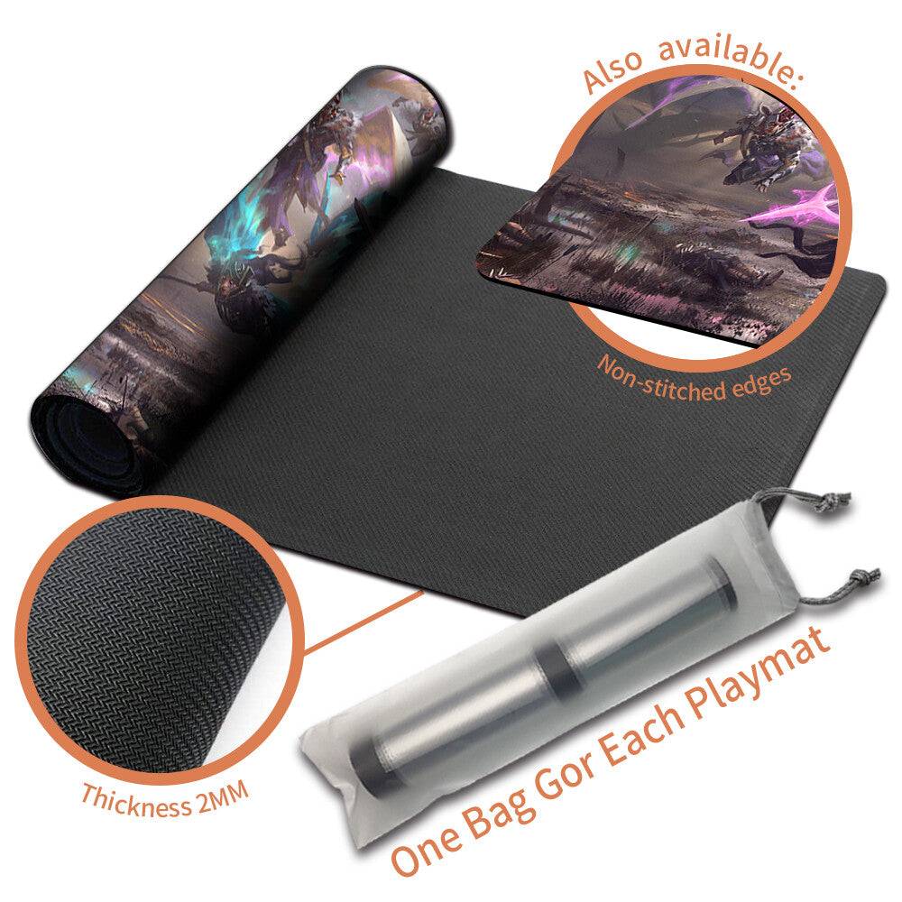 Rampage of the Valkyries - Magic The Gathering Playmat Trading Card Game Playmat Stitched Edge