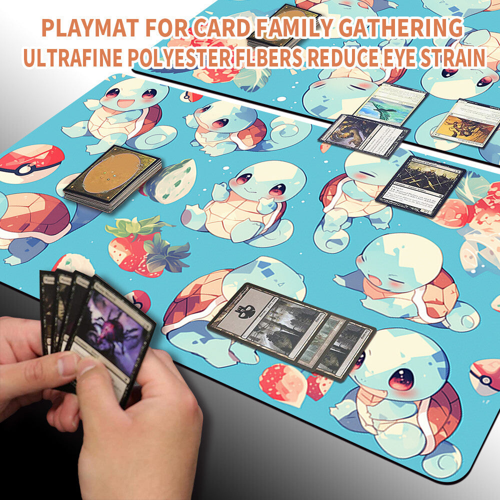 New Pokemon Squirtle Playmat Stitched Edge with Free Bag | Pokemon TCG Playmat Stitched Edge | 1351547