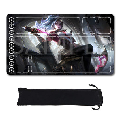 Akali - League Of Legends Riftbound Playmat 24x14 in + Free Storage Bag